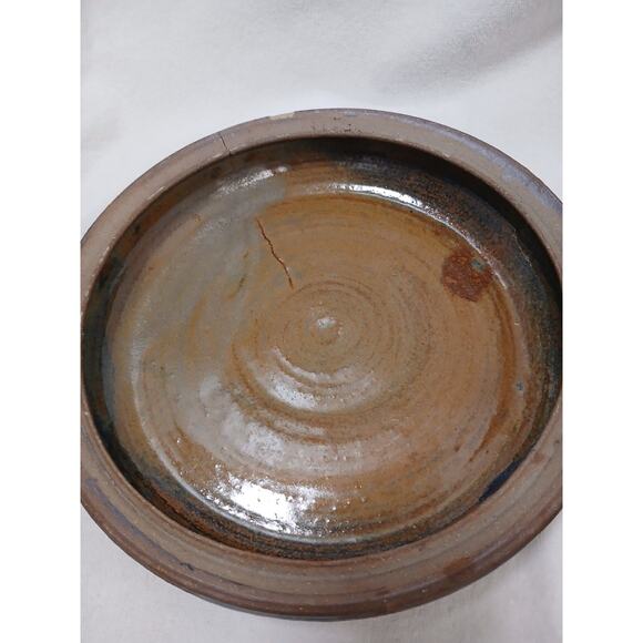 Pottery Serving Platter w Lid Exotic Party Holiday Rustic Cottagecore Farm Artsy - Picture 6 of 16